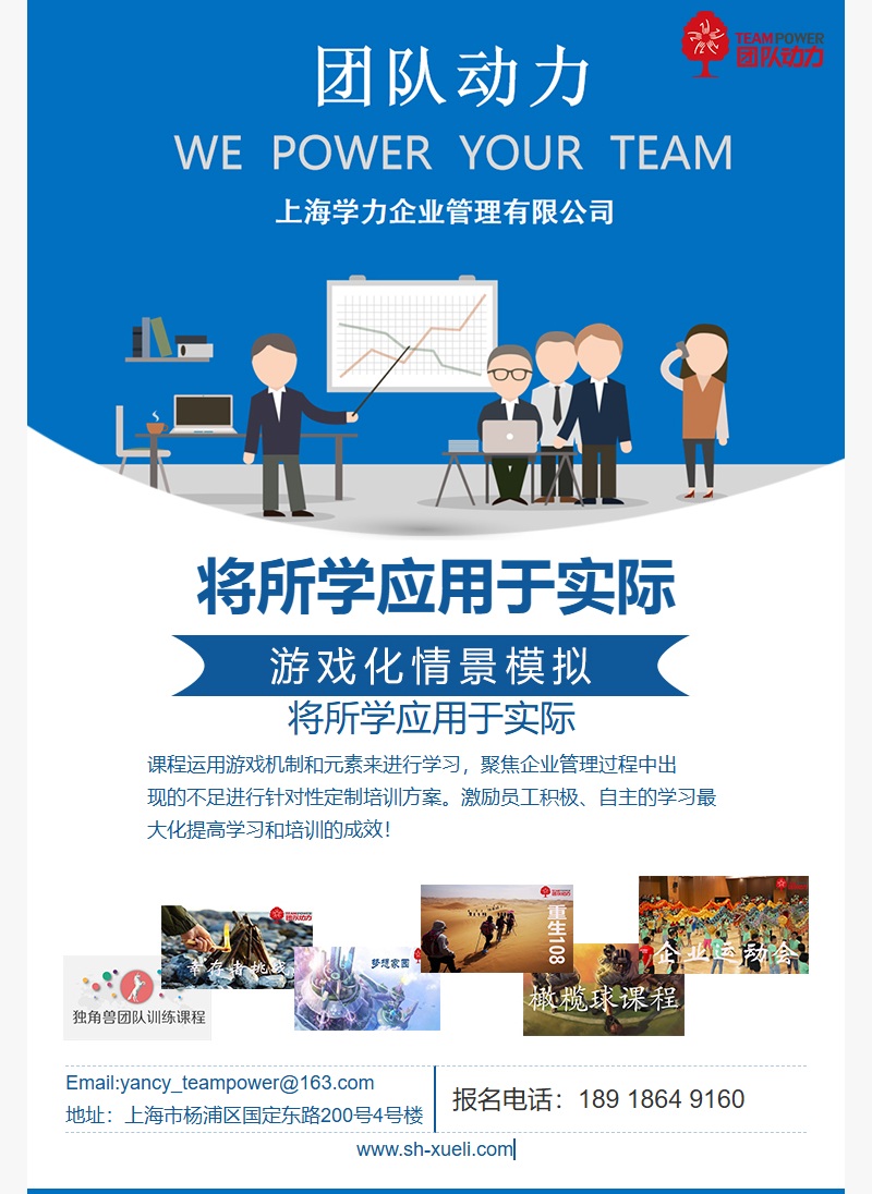 团队动力 游戏化企业培训宣传