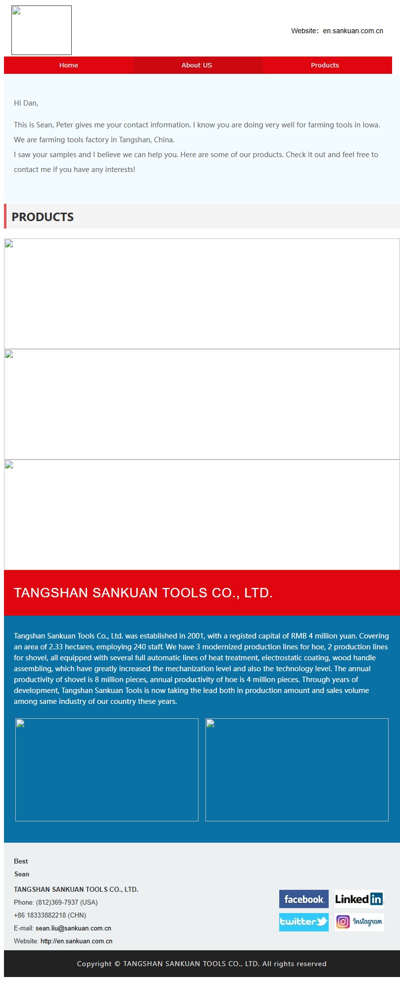 唐山三宽工具 业务联系（Sean）