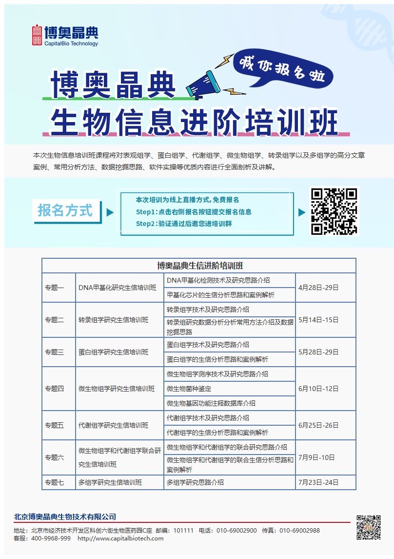 厦门宇冠贸易 生信进阶培训班