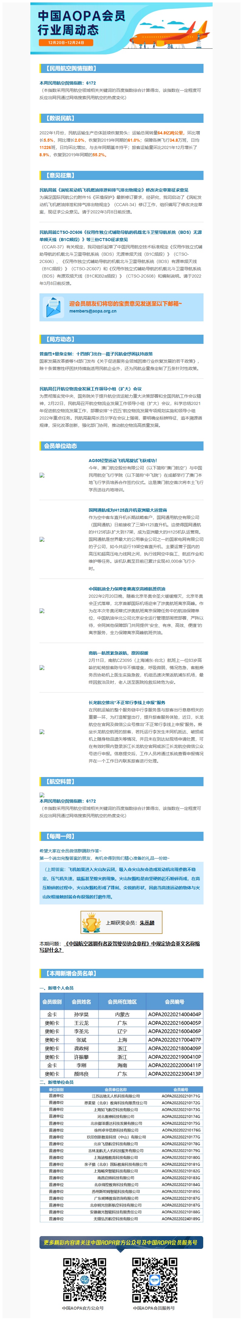 民用航空舆情指数与行业周报