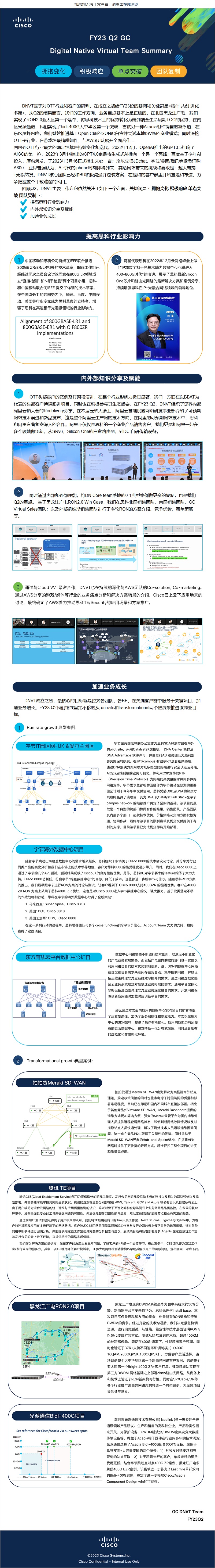 思科FY23 Q2 GC DNVT 季度总结